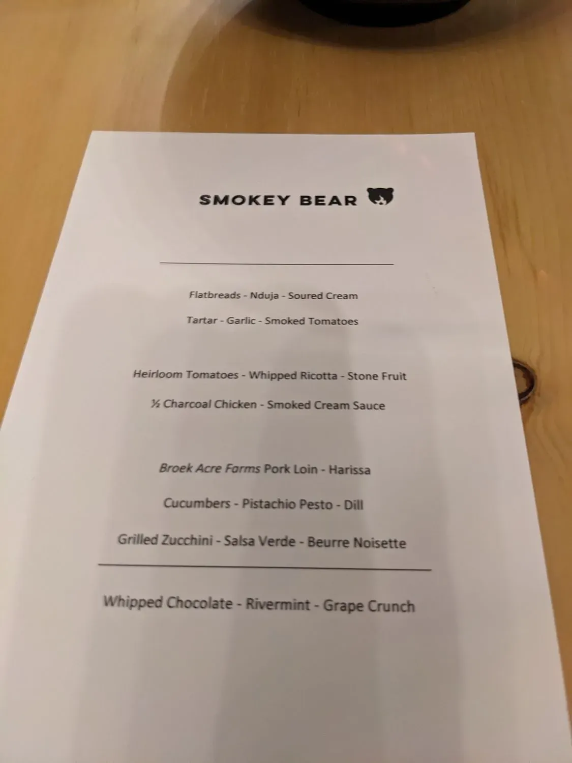 Menu 5