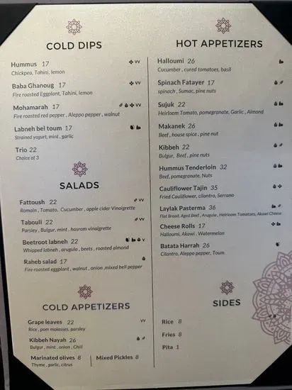 Menu 1