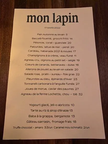 Menu 5