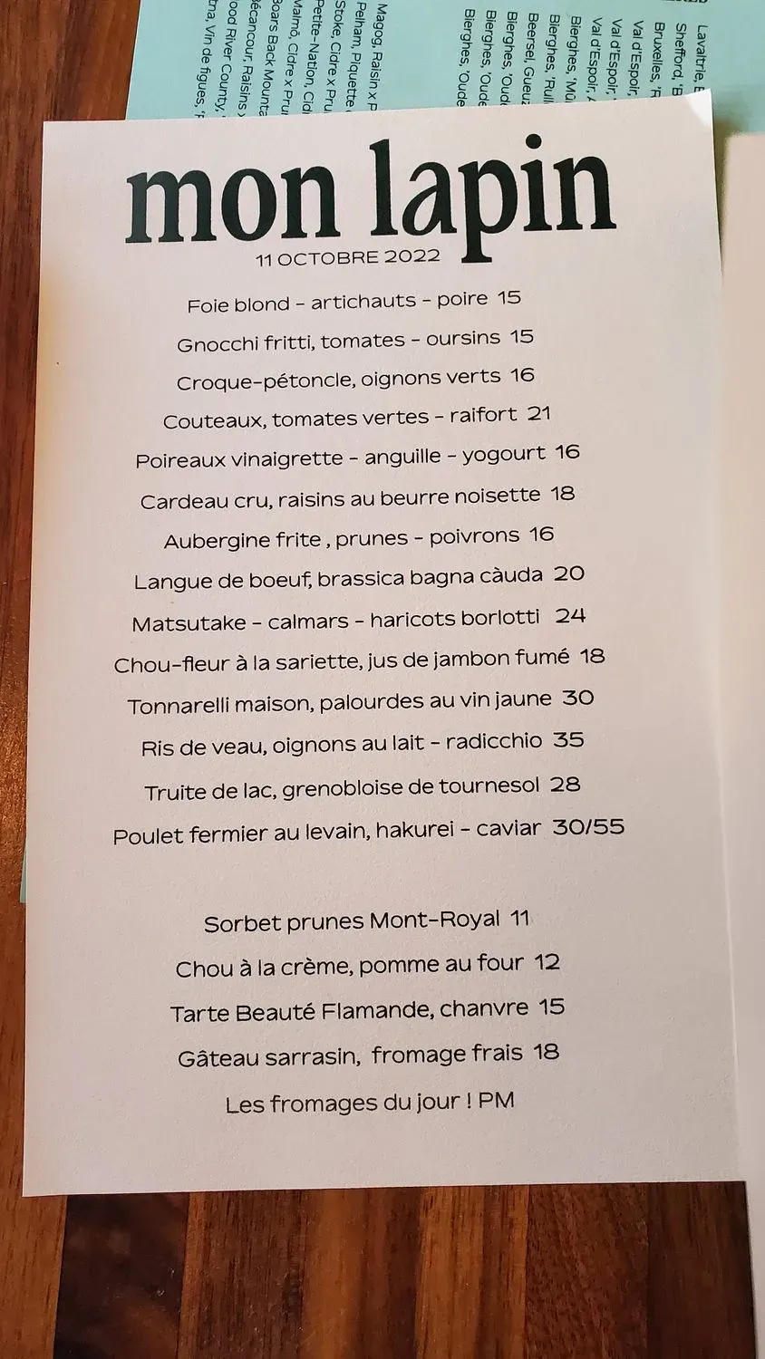 Menu 6