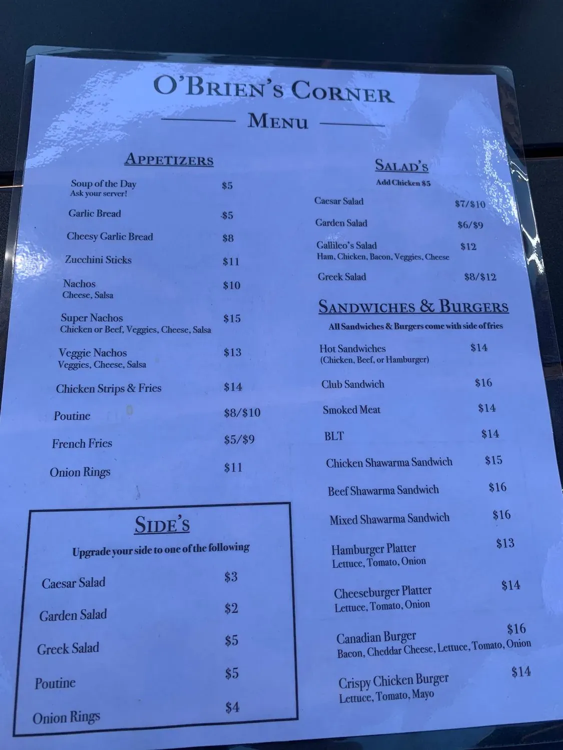 Menu 1