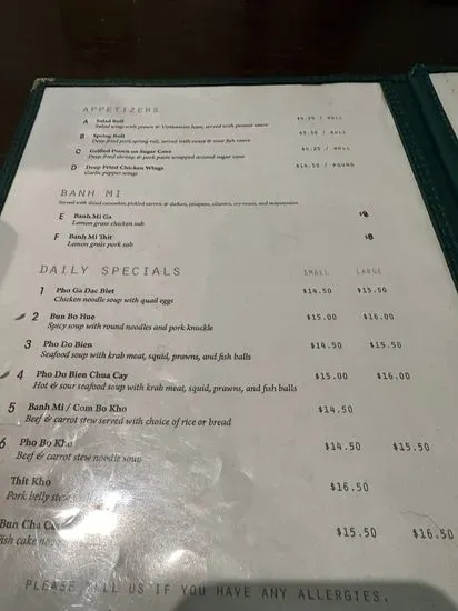 Menu 5