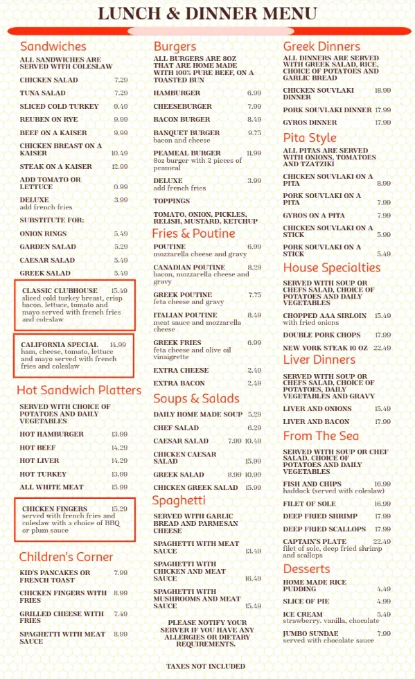 Menu 1