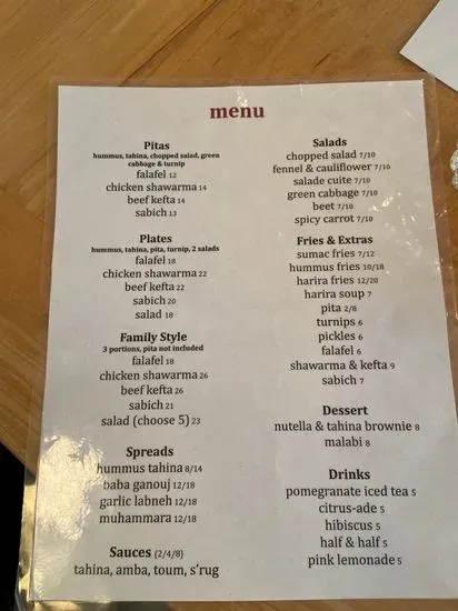 Menu 1