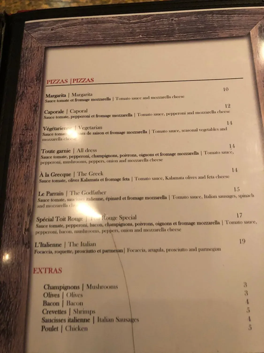 Menu 5