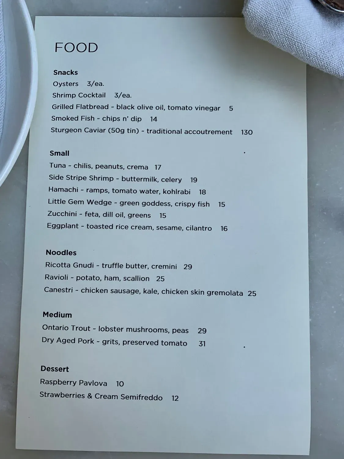 Menu 5