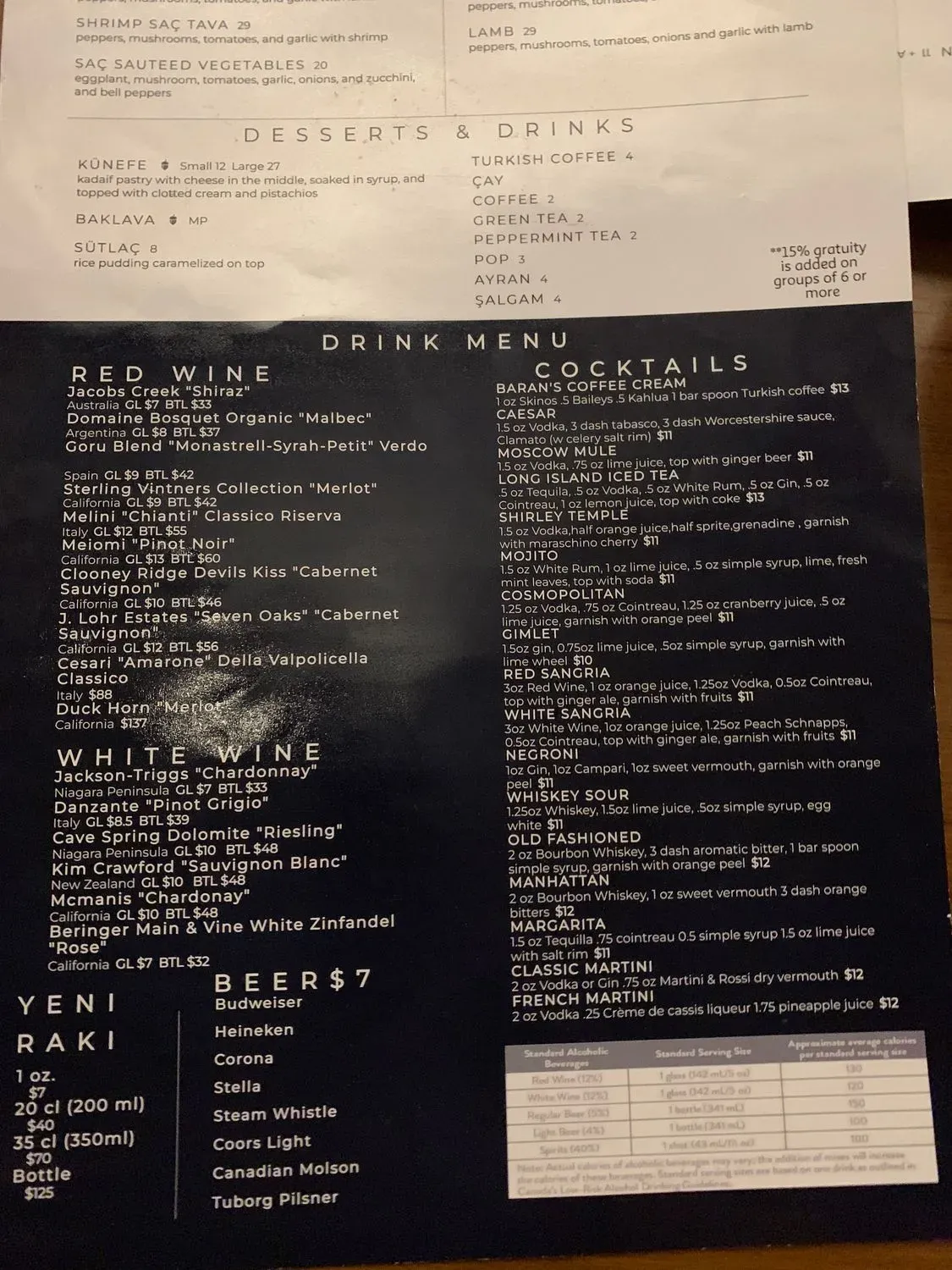 Menu 5