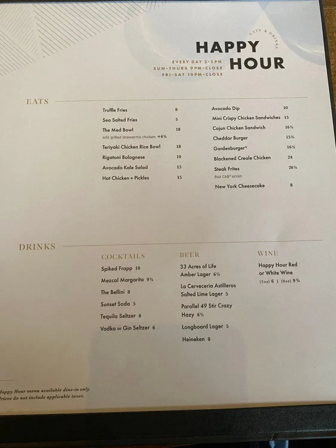 Menu 1