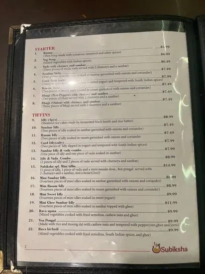 Menu 5