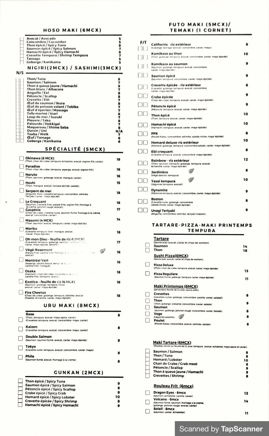 Menu 2