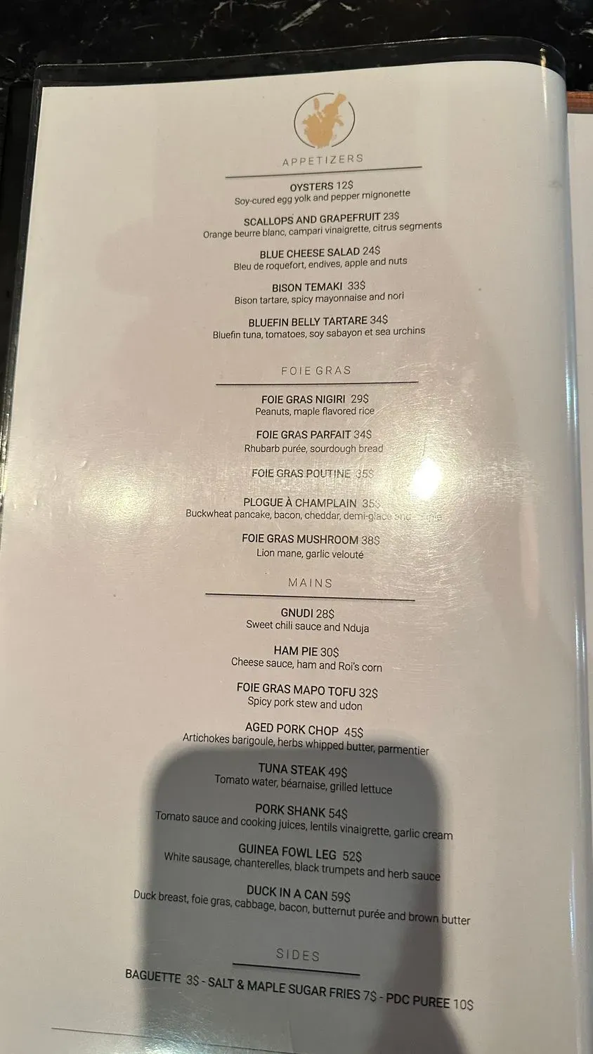 Menu 5