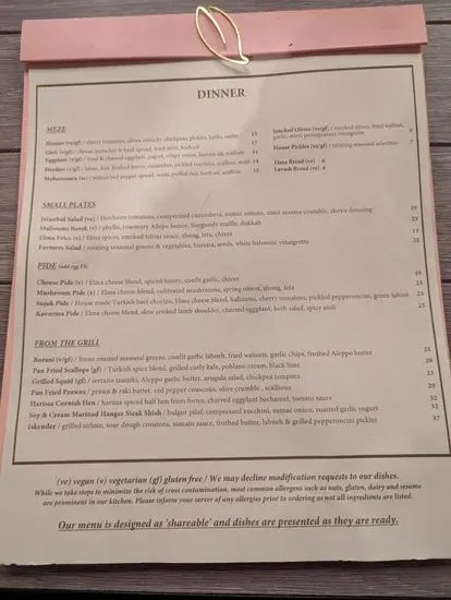 Menu 1