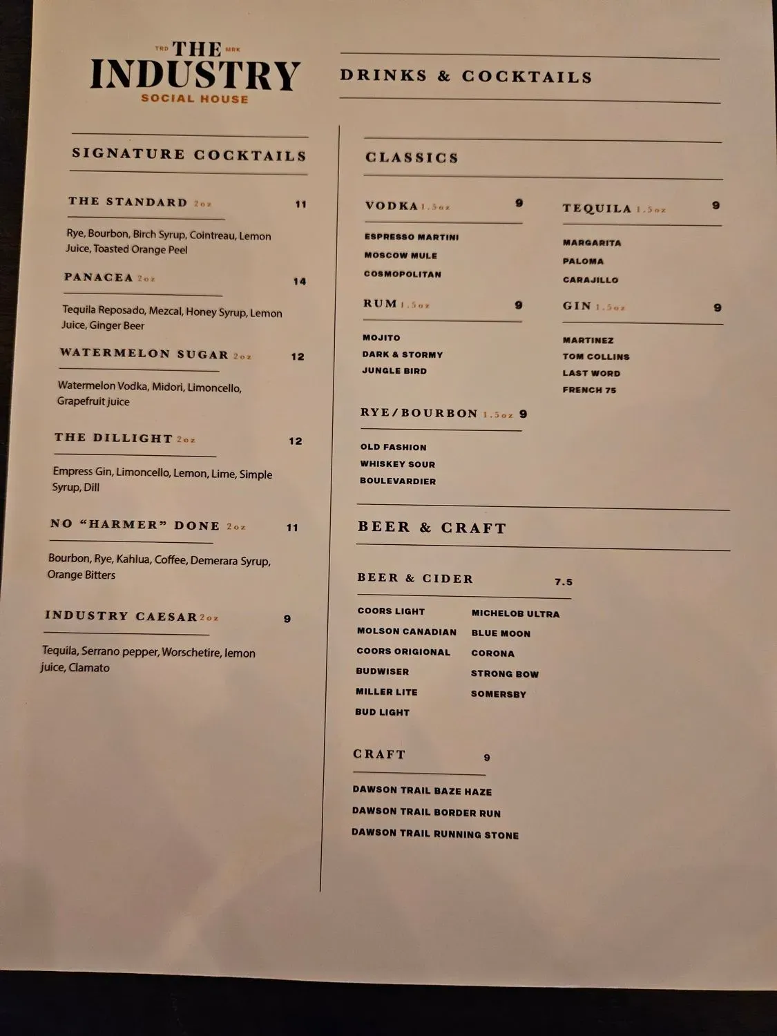 Menu 1