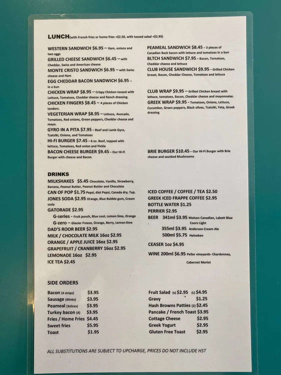 Menu 1