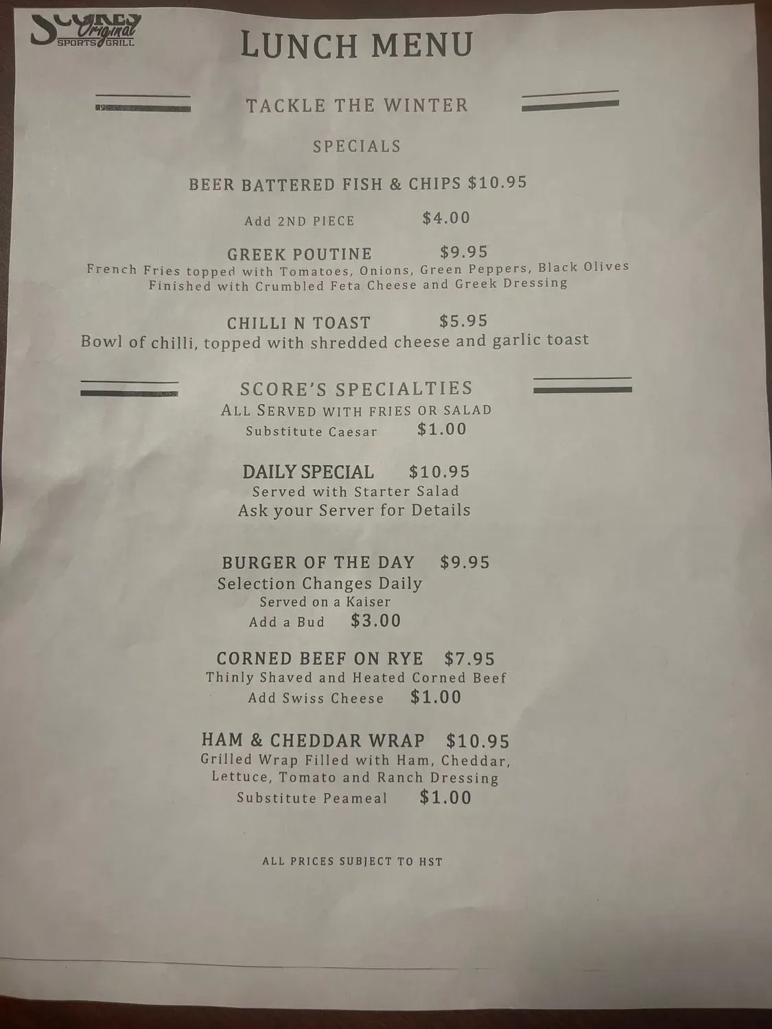 Menu 5