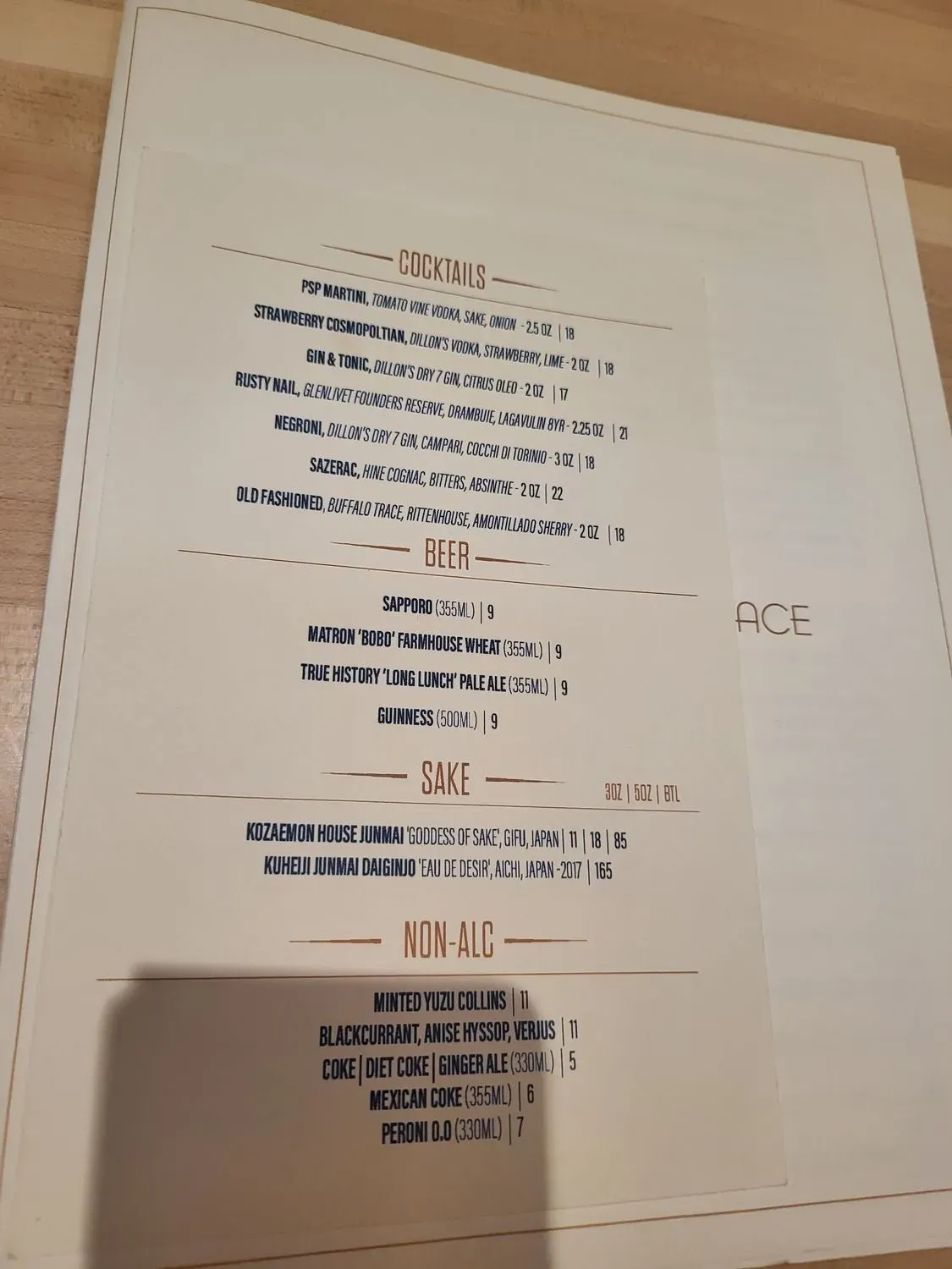 Menu 5