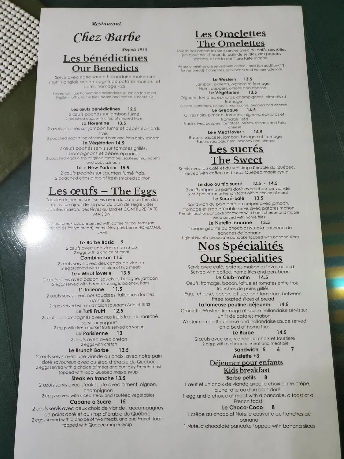 Menu 1