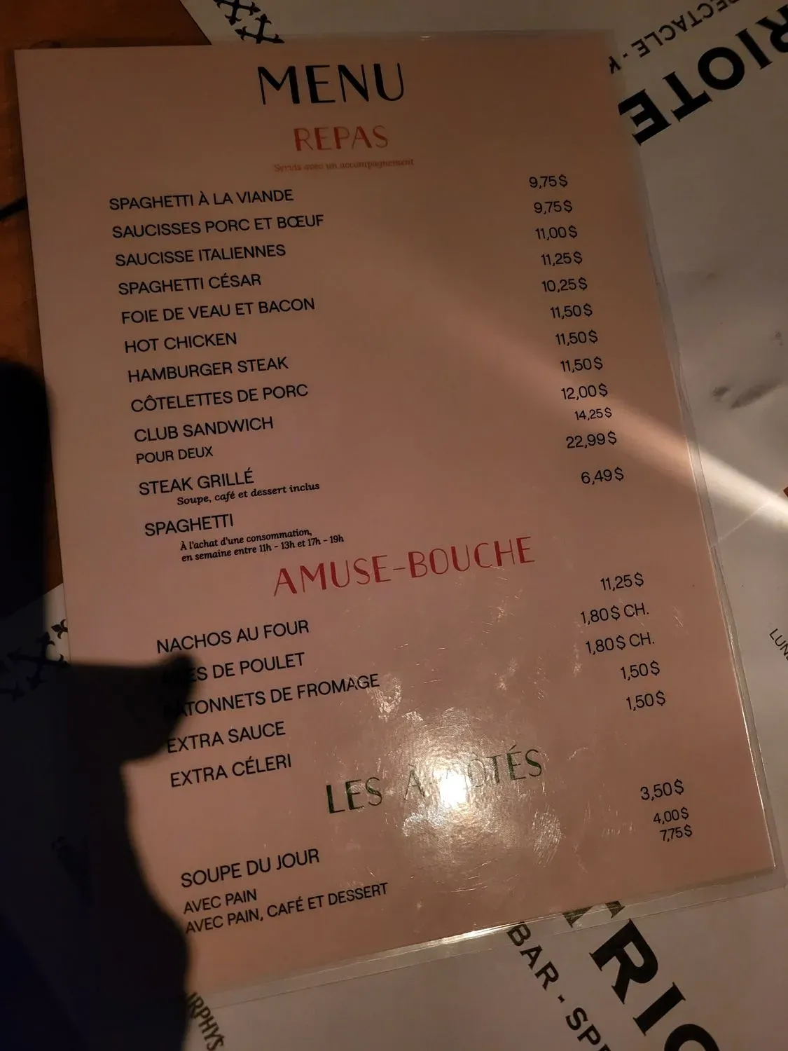 Menu 5