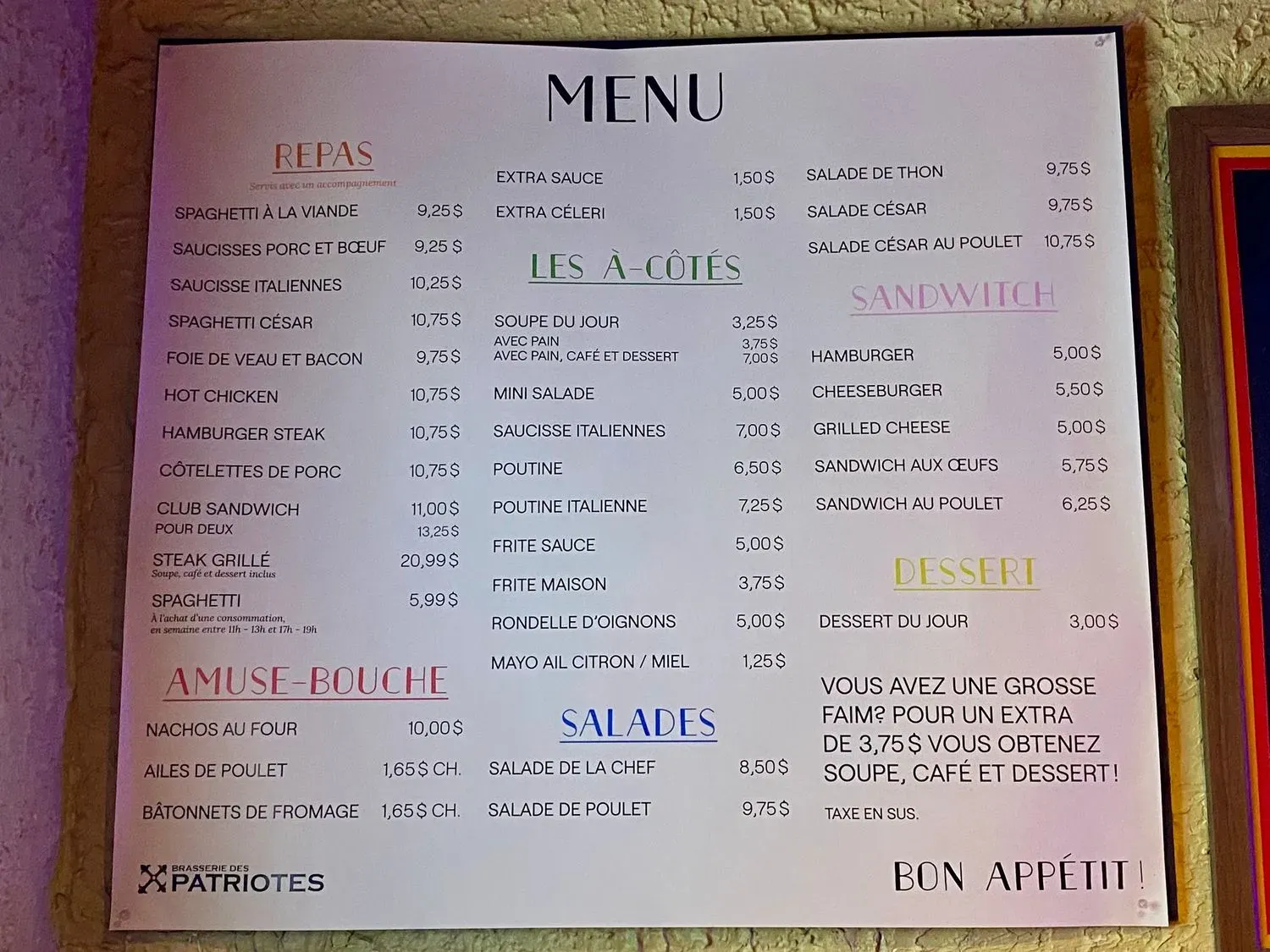 Menu 1