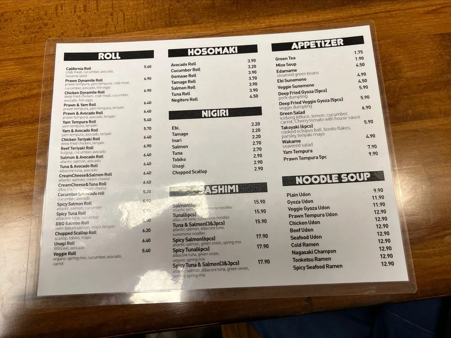 Menu 6