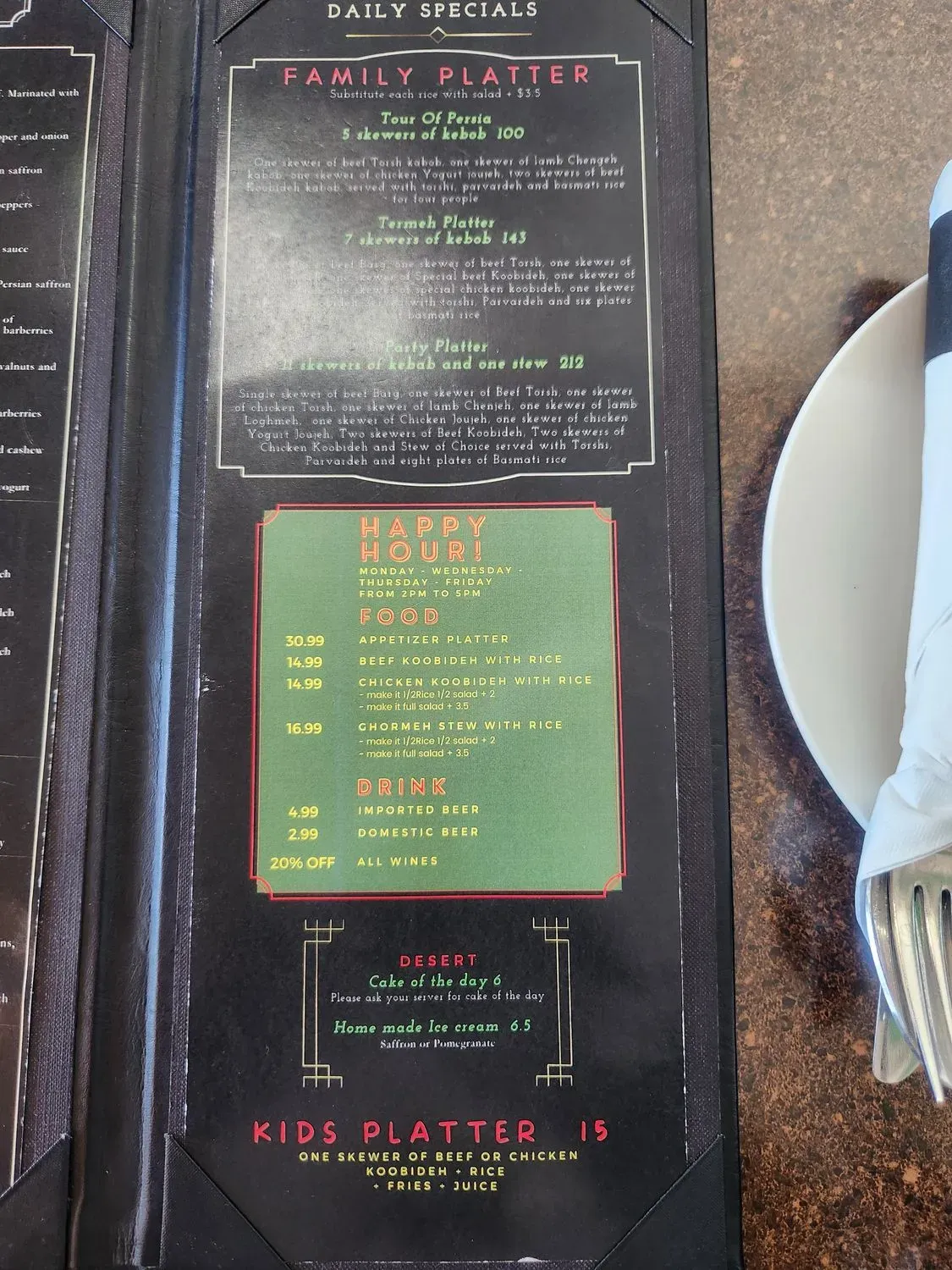 Menu 5