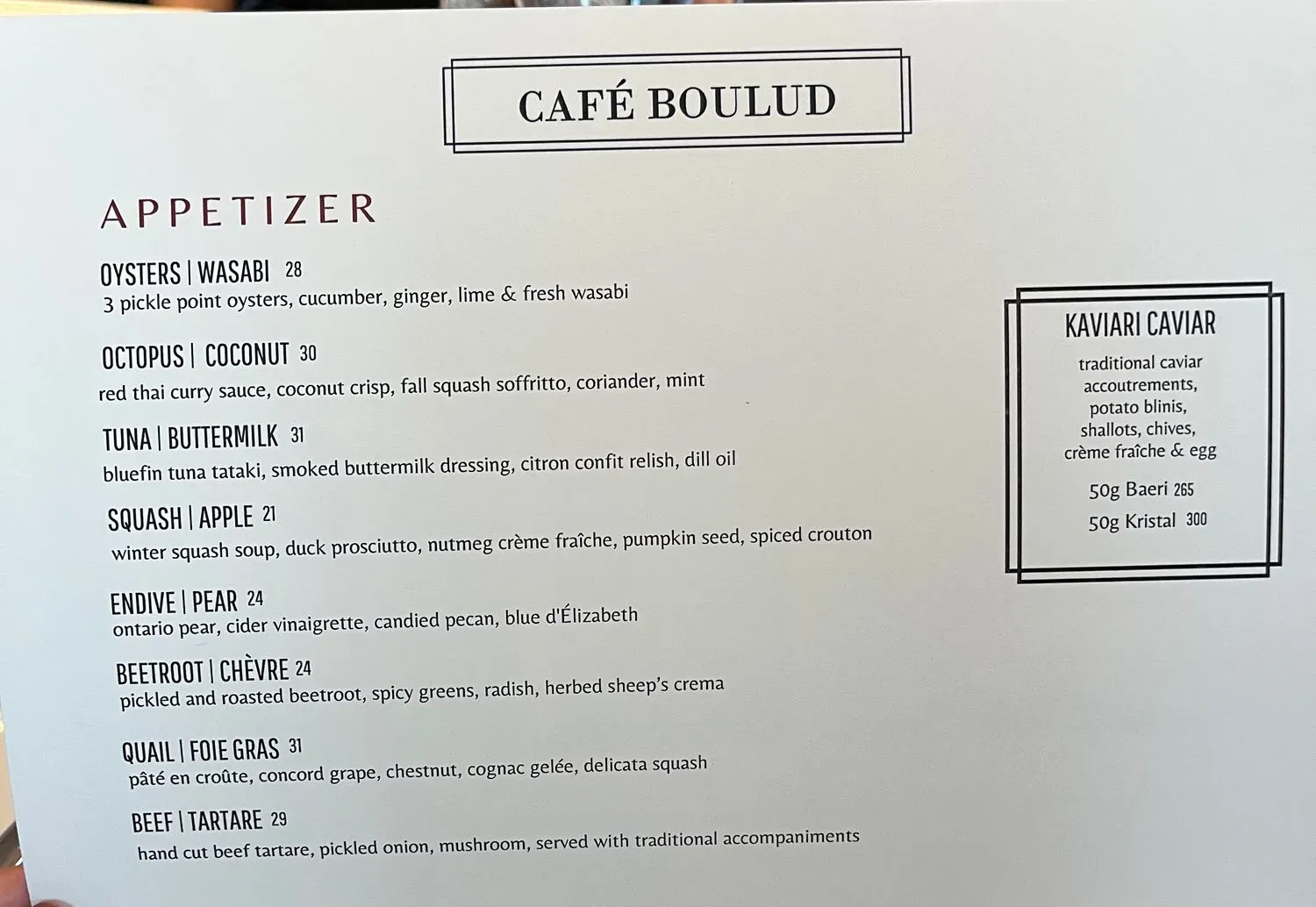 Menu 1