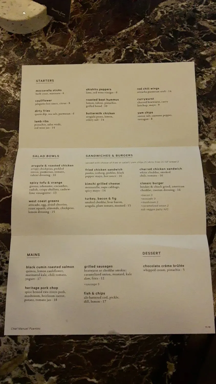 Menu 1