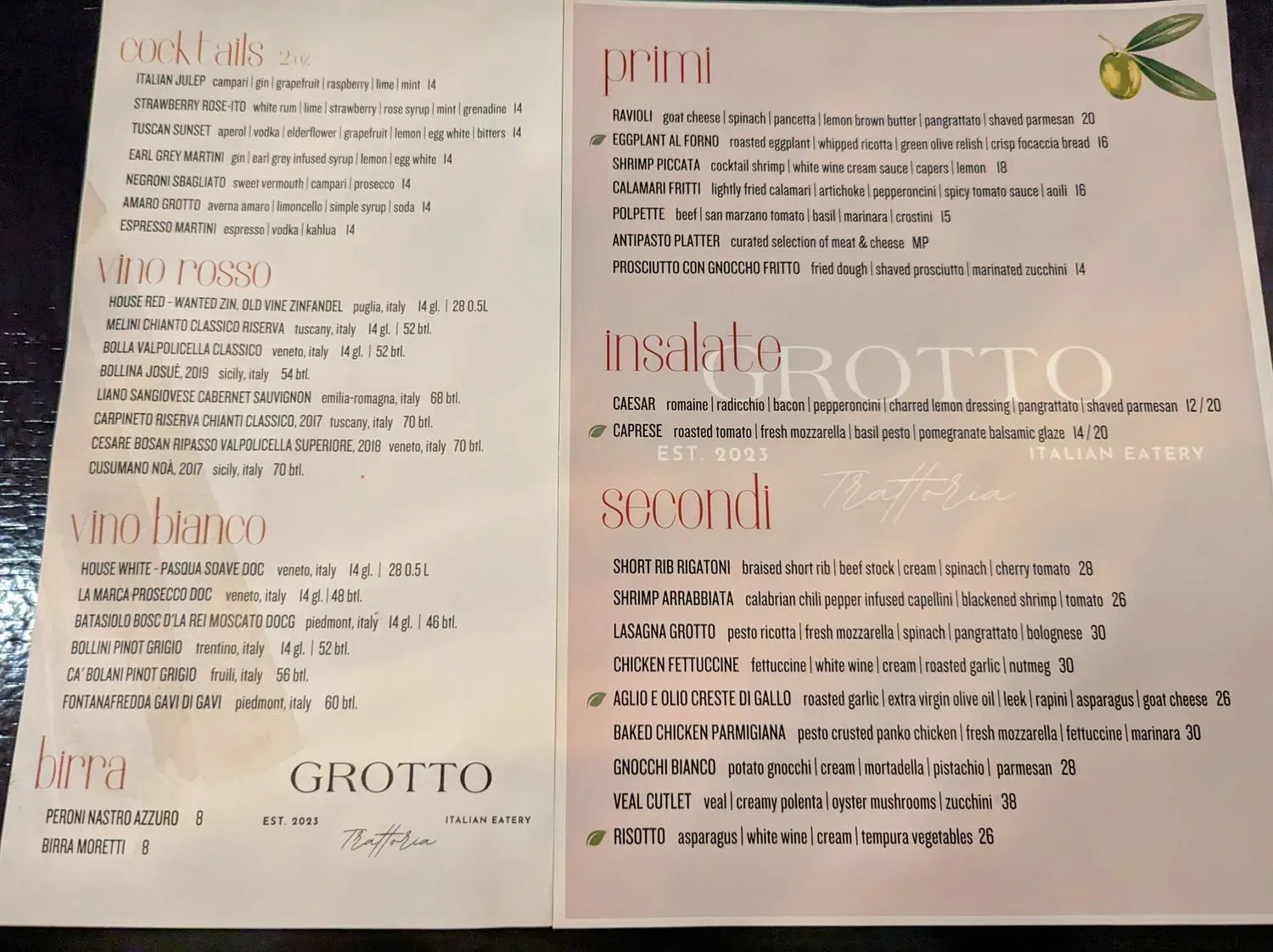 Menu 1