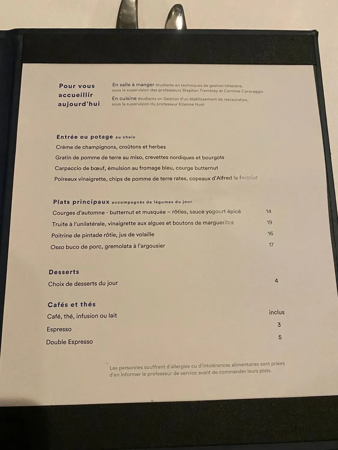 Menu 1