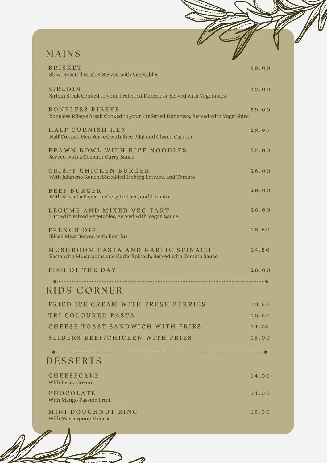 Menu 5