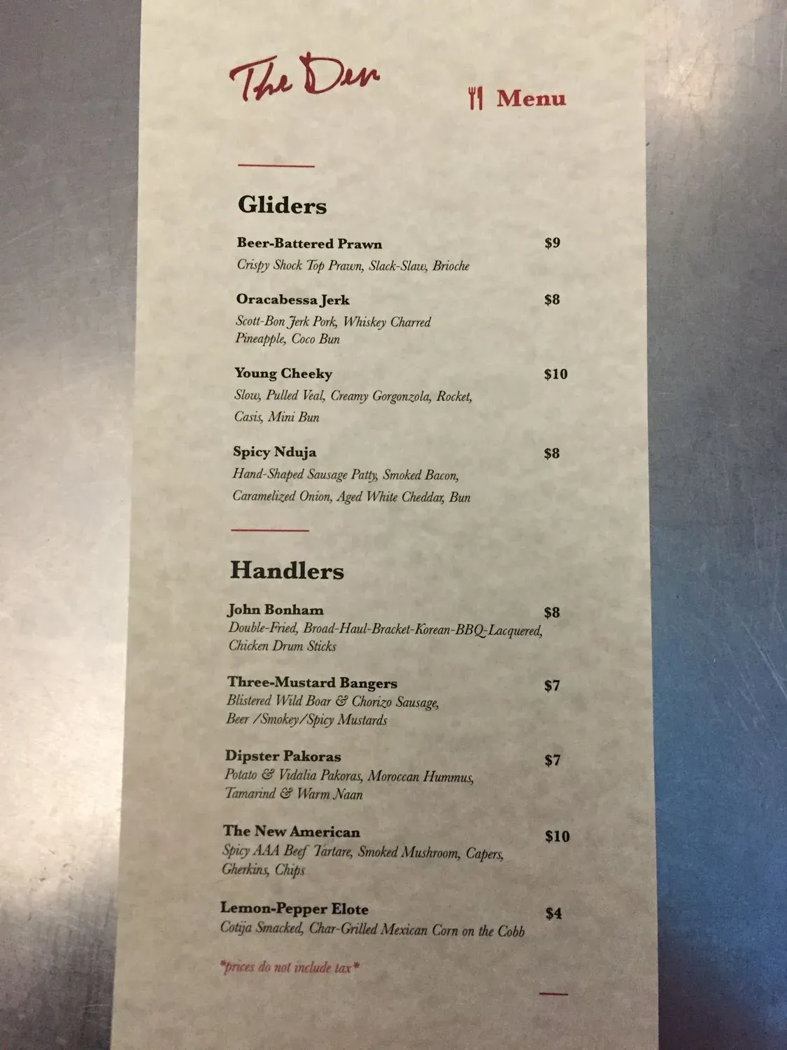 Menu 2