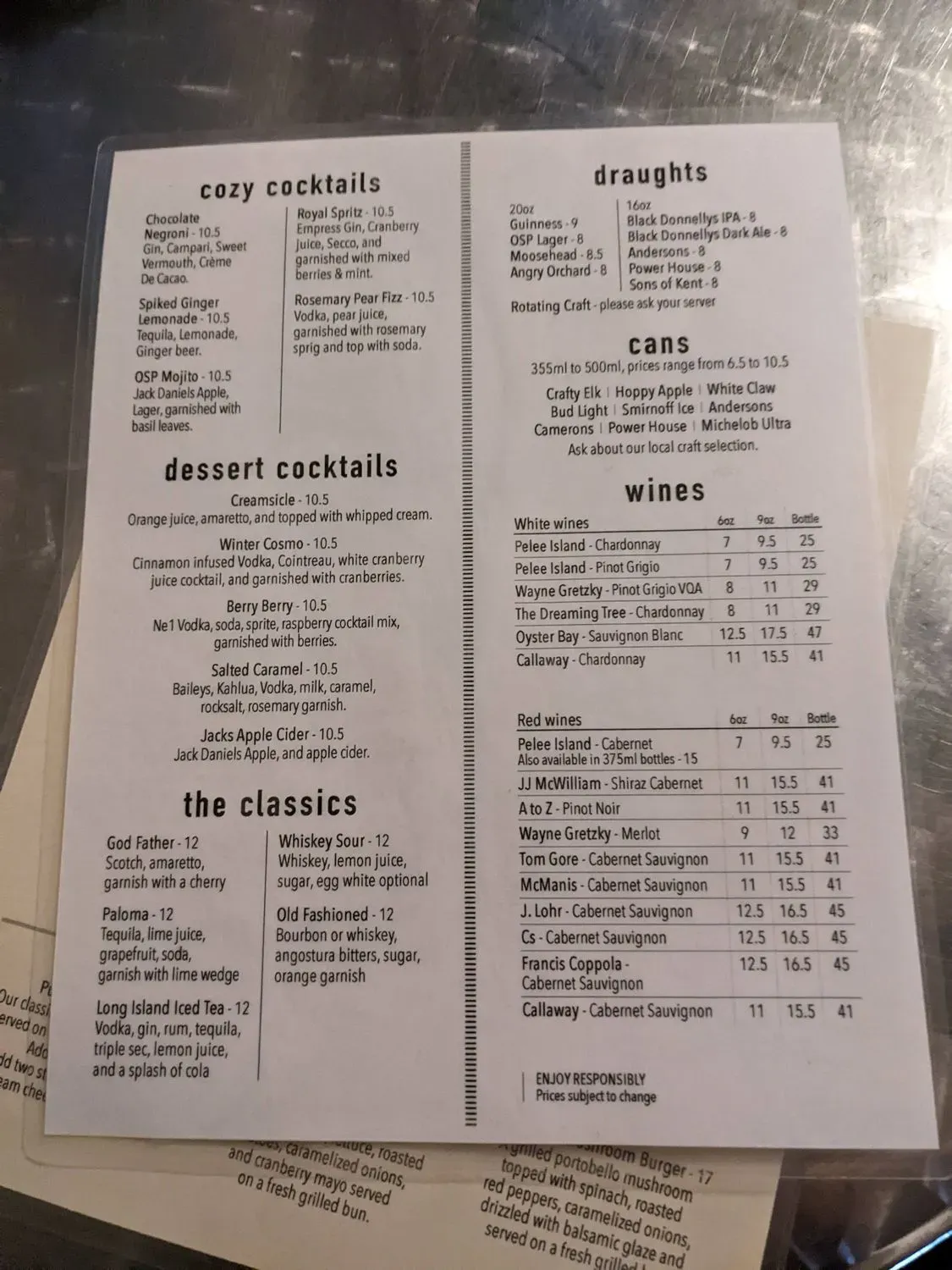 Menu 1