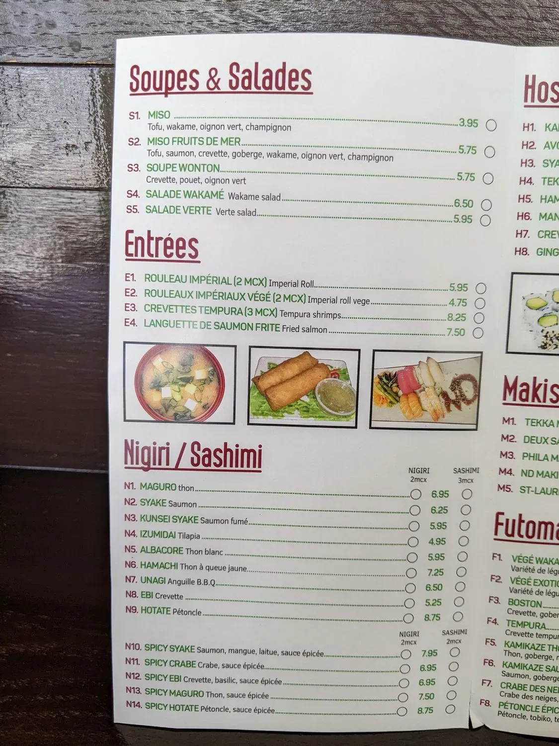 Menu 4