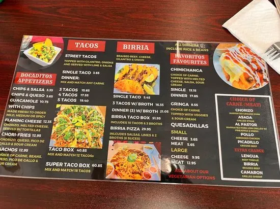 El Patron Mexican Grill Menu | Tecumseh, ON | Checkle