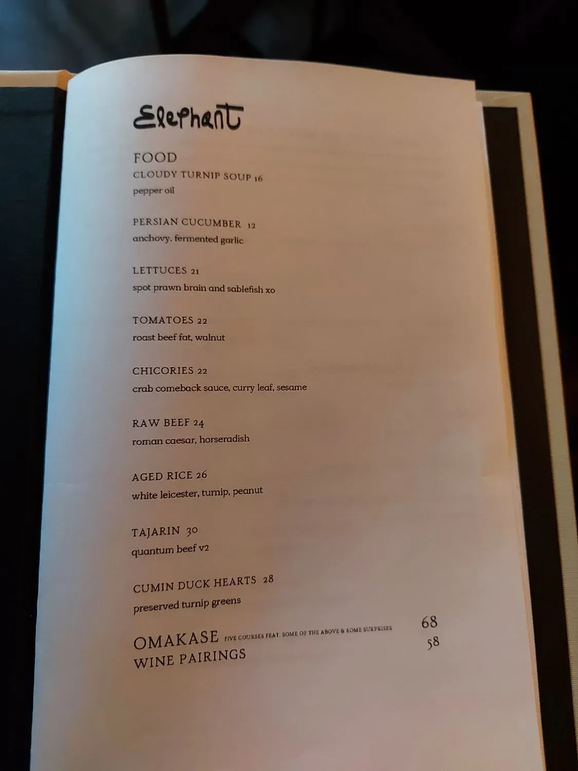 Menu 5