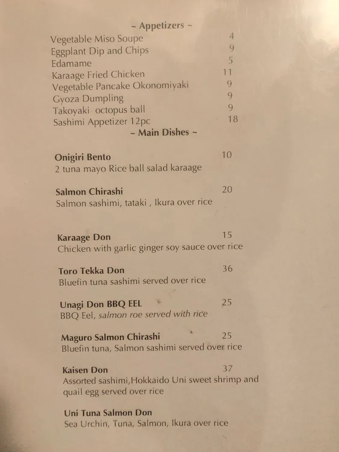 Menu 2