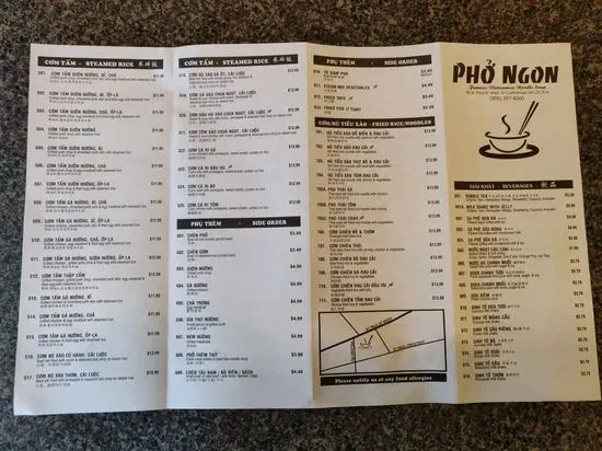 Pho Ngon Menu | St. Catharines, ON | Checkle