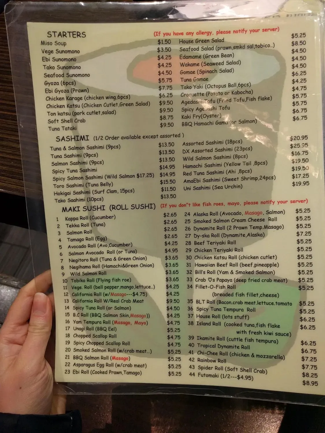 Menu 5