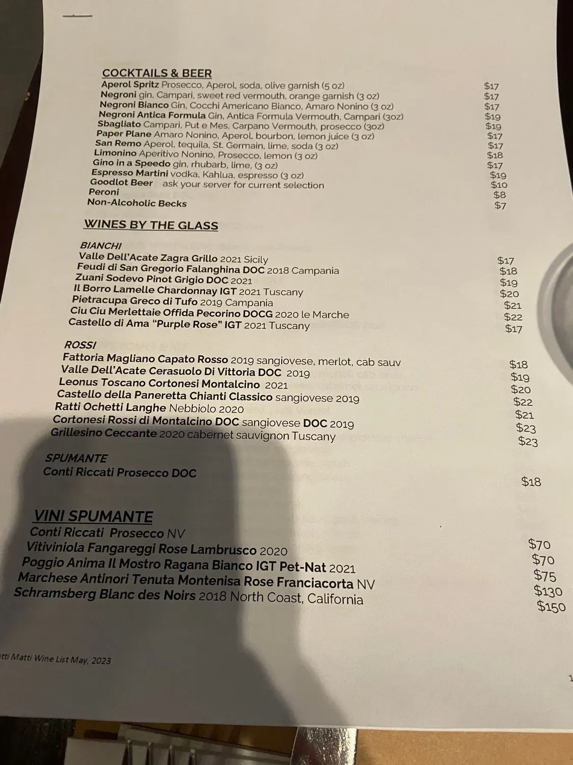 Menu 1