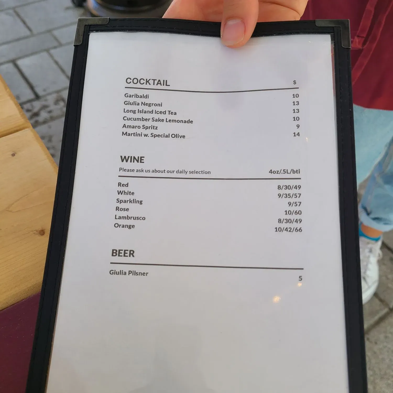 Menu 5