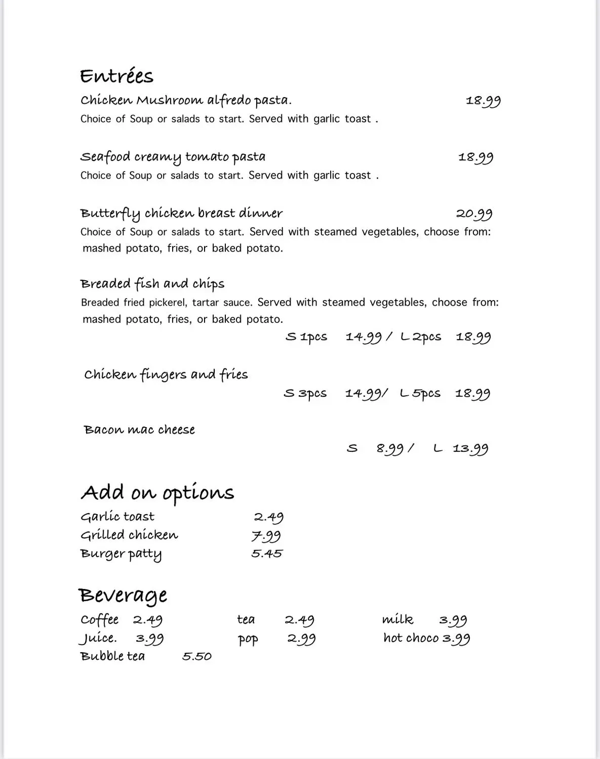 Menu 2