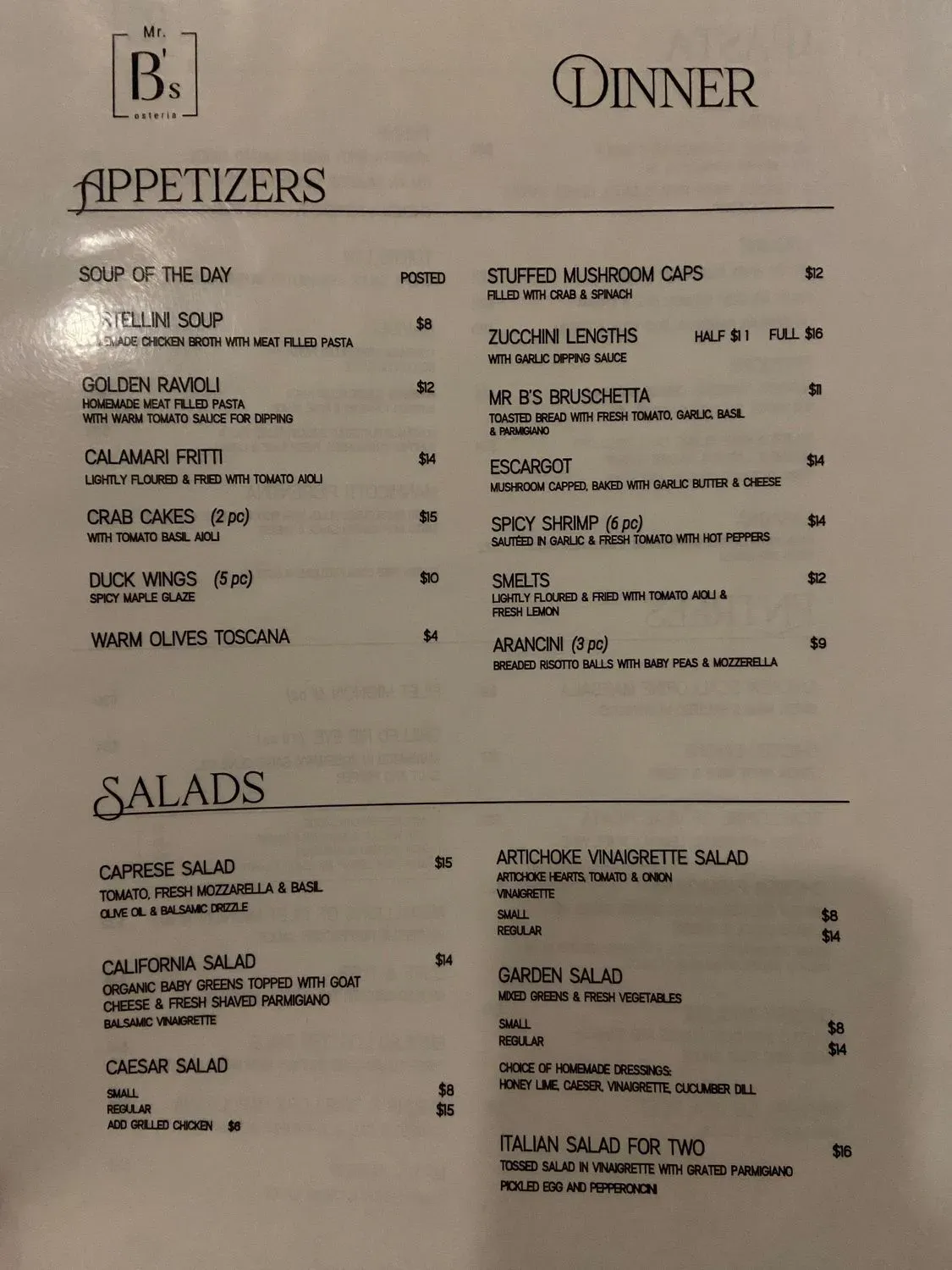 Menu 1