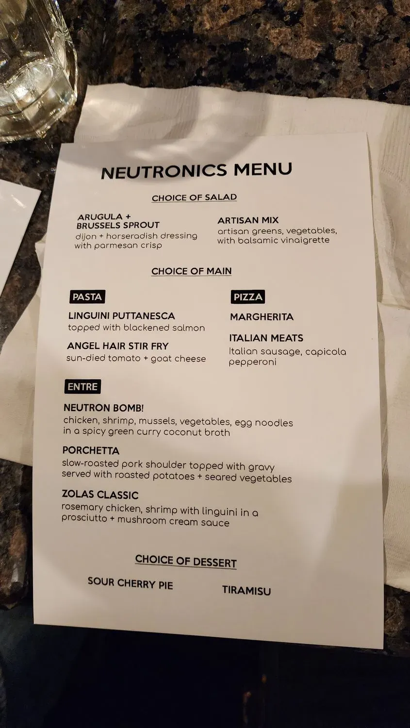 Menu 1