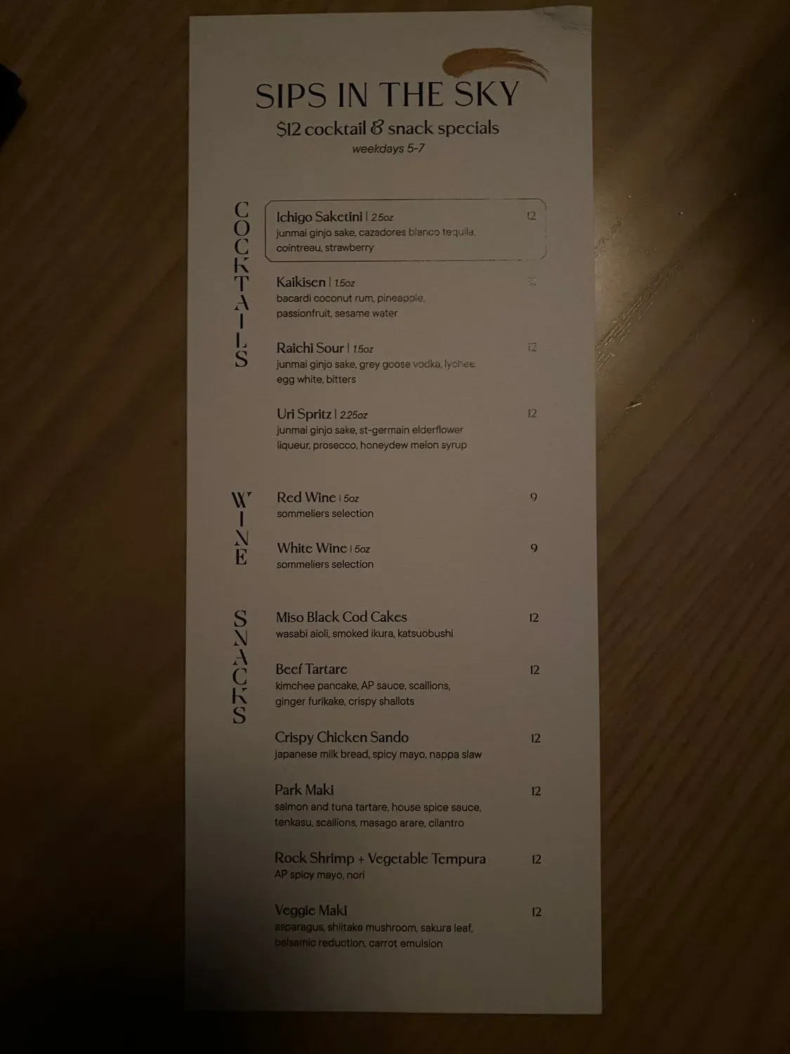 Menu 5