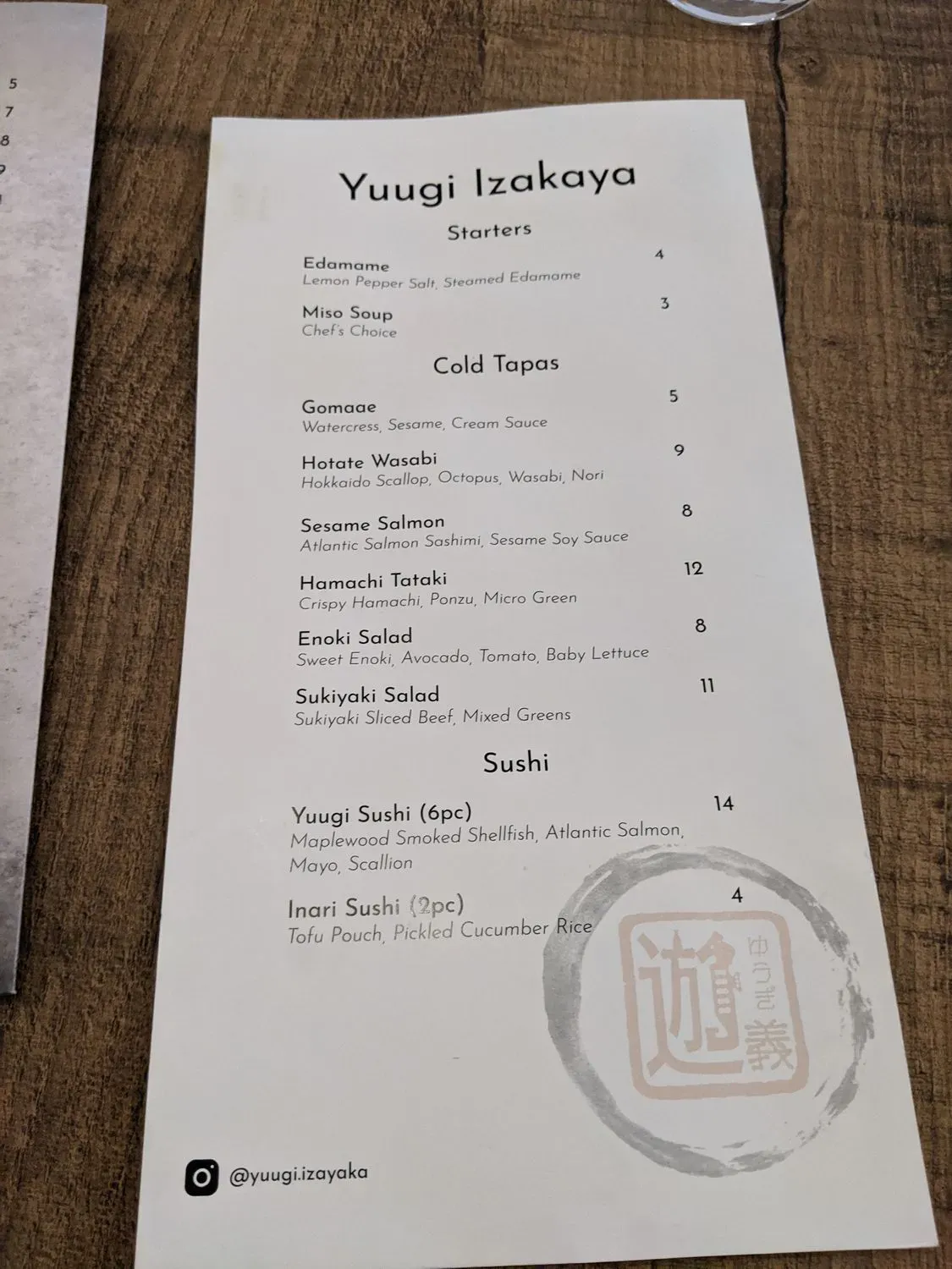 Menu 6