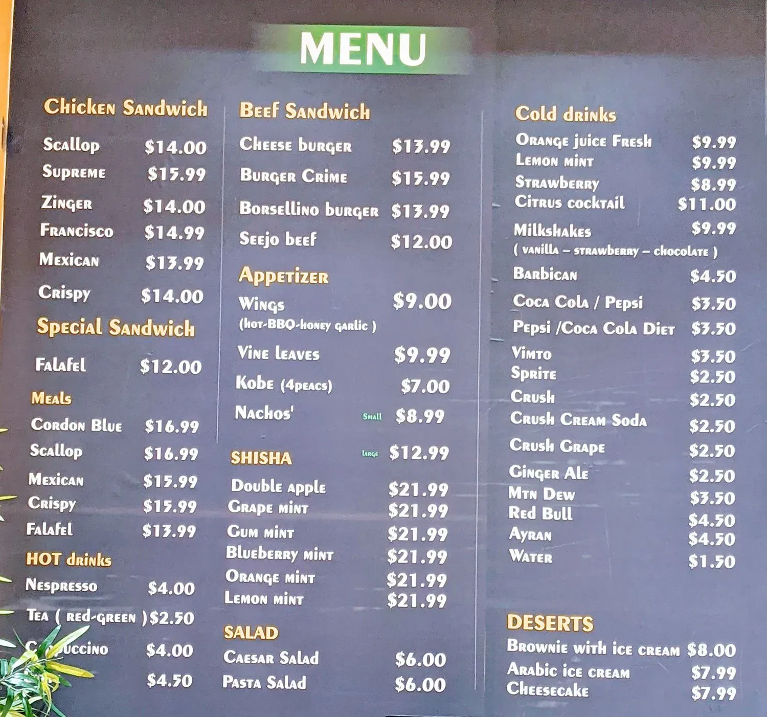 Menu 5