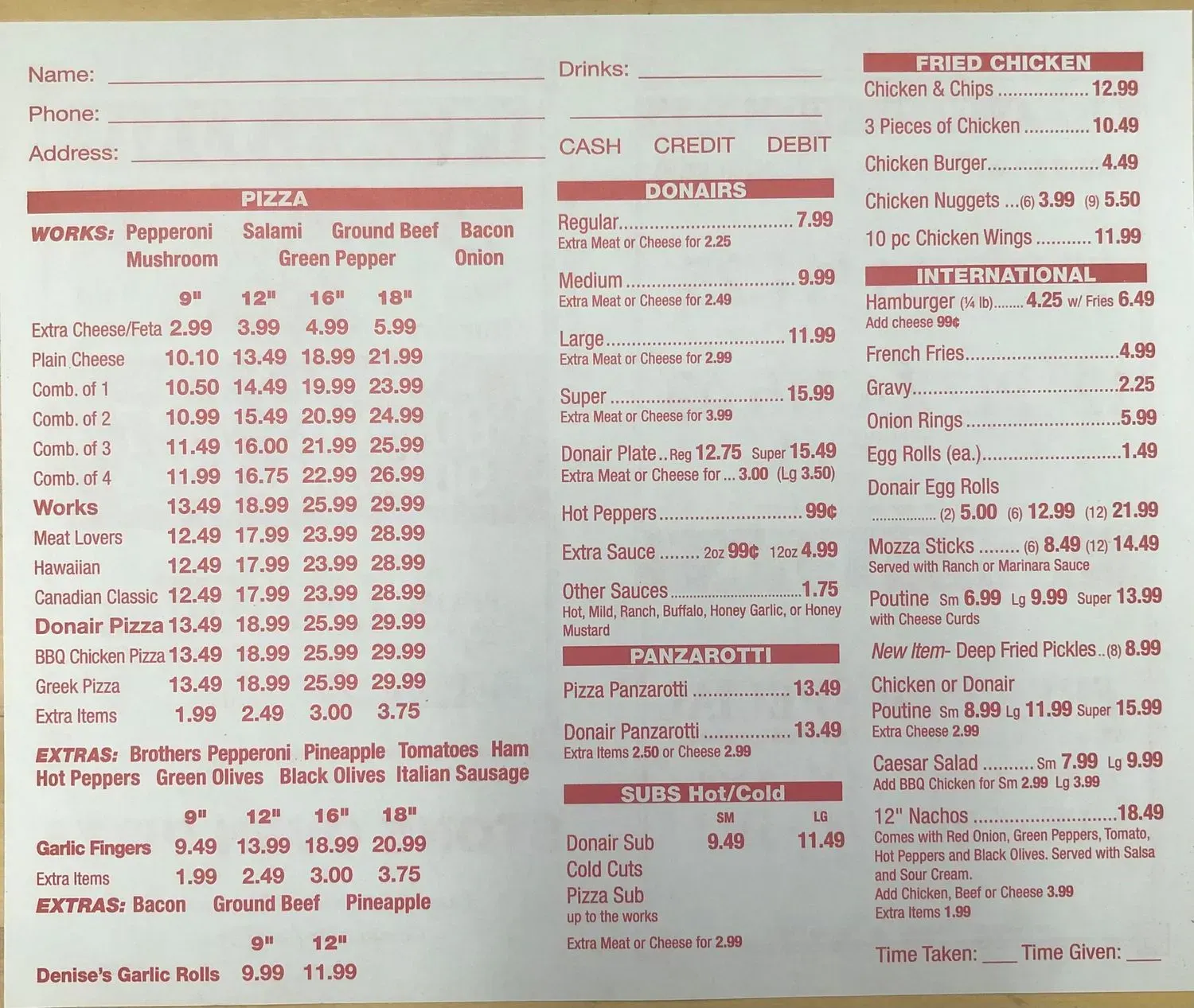 Menu 1