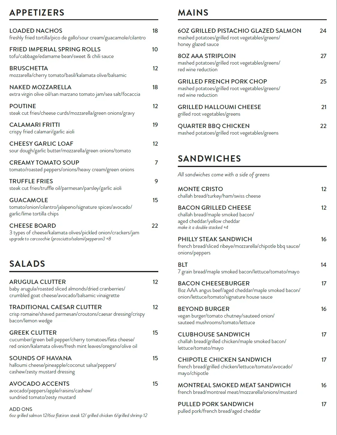 Menu 1