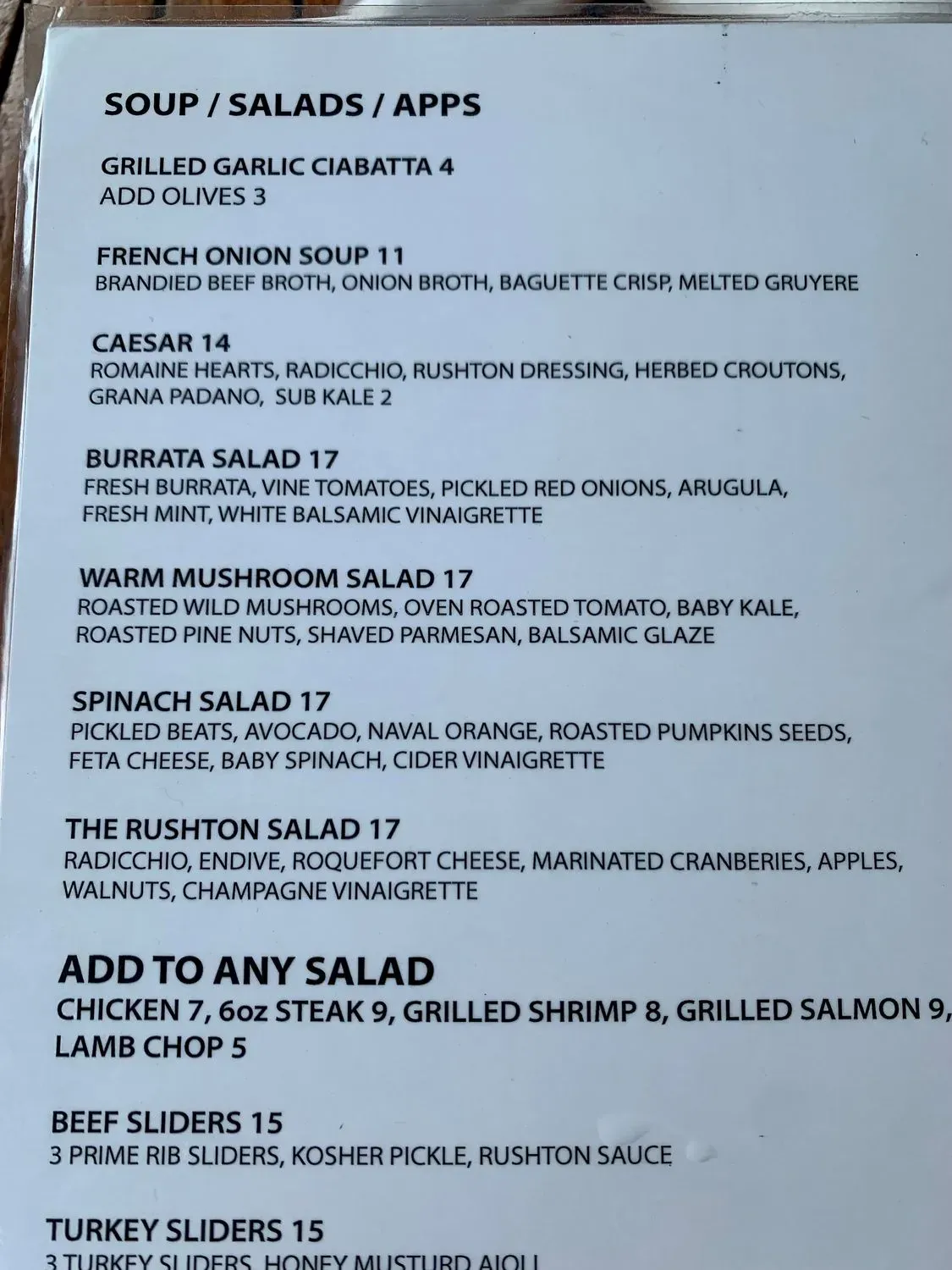 Menu 5