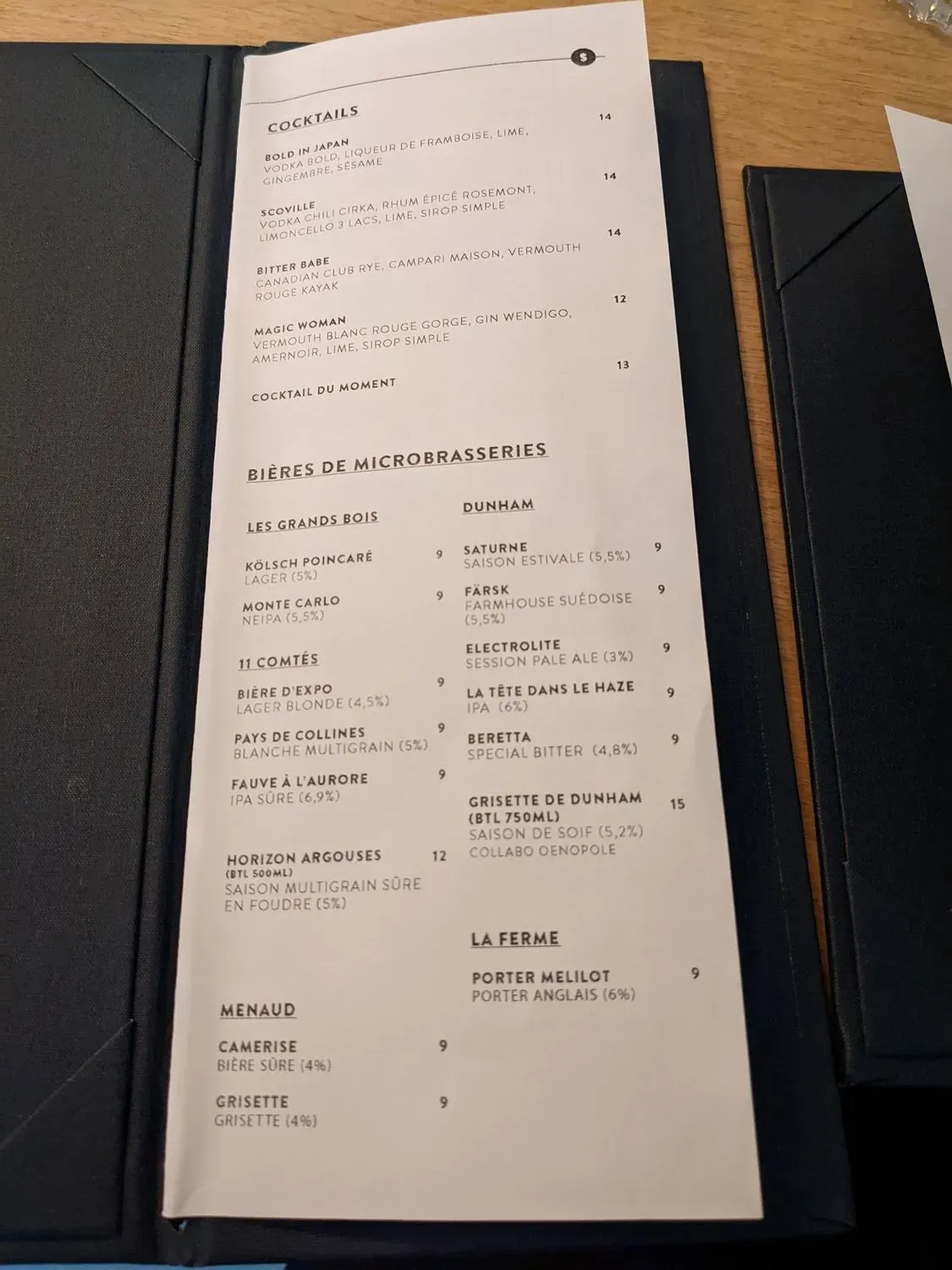 Menu 5